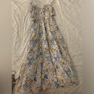 Butterfly pattern maxi dress